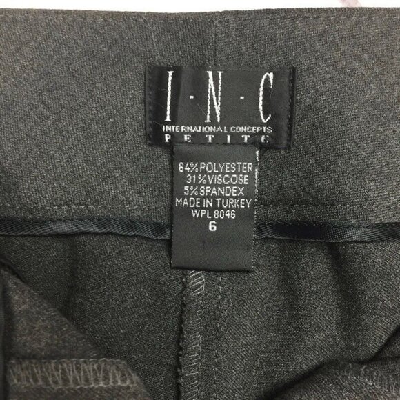 International Concepts Inc Pants Womens 6 Petite Gray Straight Leg 29 x 30 - Picture 6 of 6